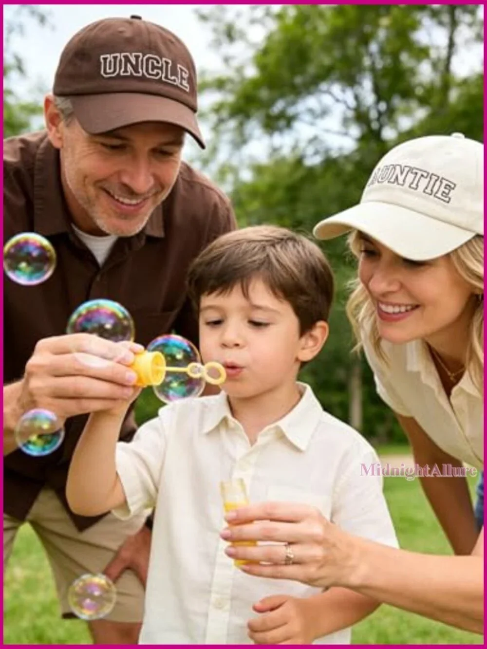 Matching Uncle Auntie Baseball Cap Set Adjustable Couple Hat Unisex